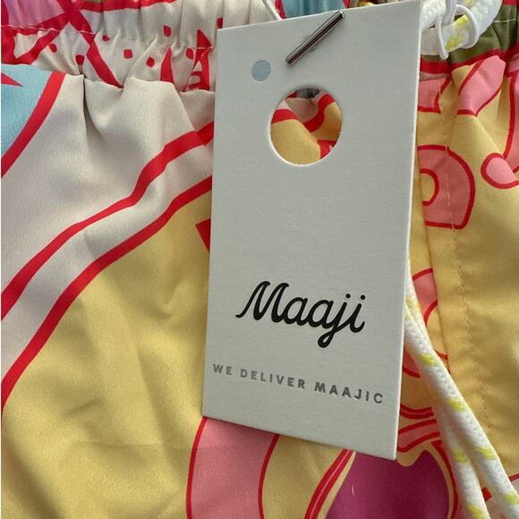 Maaji Very Cherry Swim Shorts Size S in White Red - Picture 2 of 4